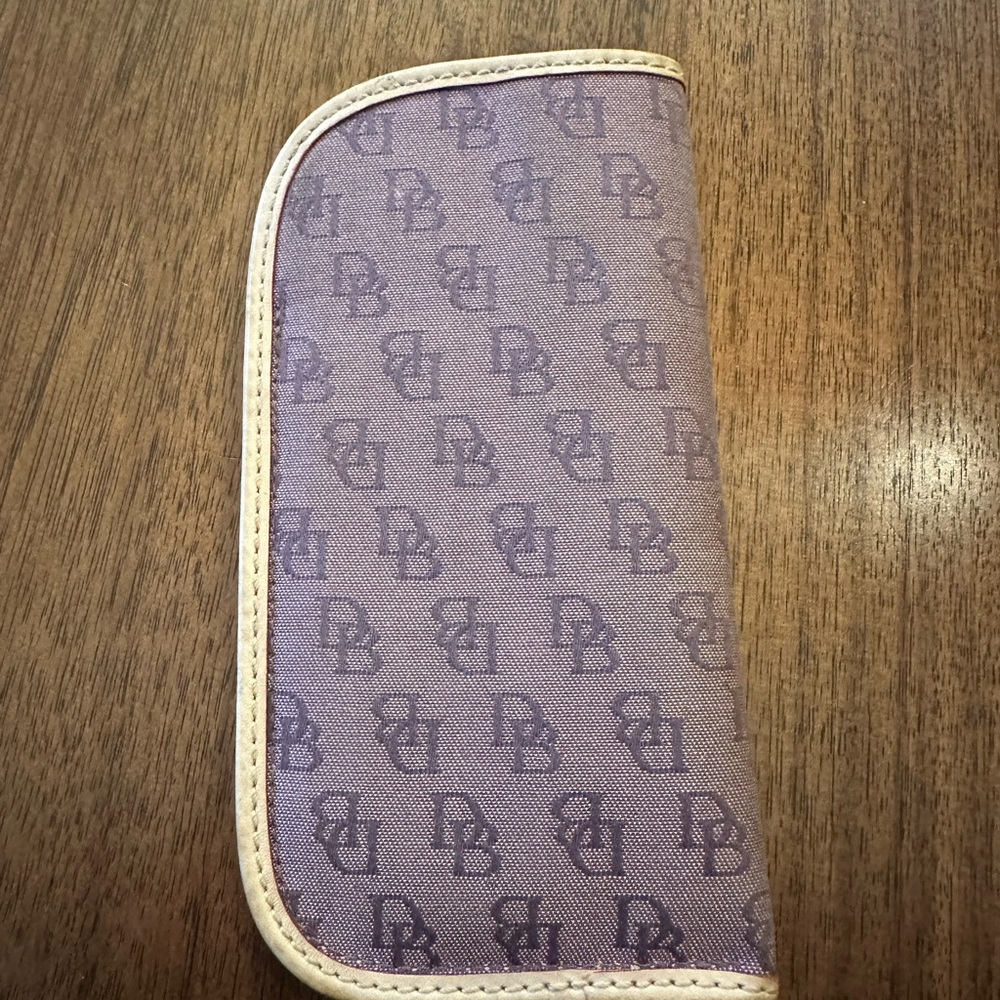 Vintage Dooney & Bourke Purple/Burgundy Monogram Wallet